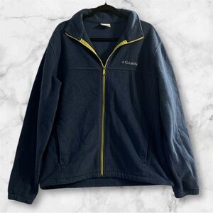 Men’s Outdoor COLUMBIA Full Zip Fleece Jacket  Zip Pockets Sz L (426)